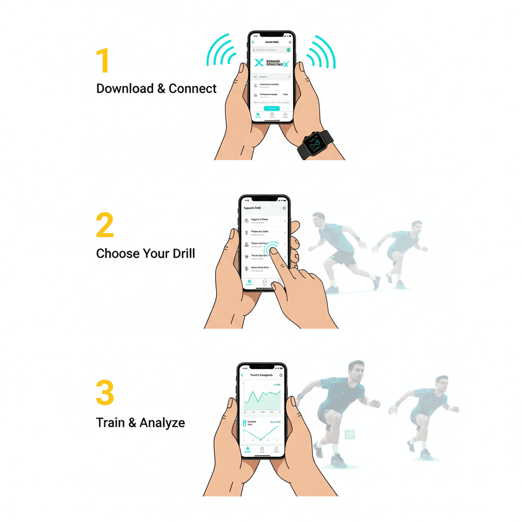 App interface on a smartwatch